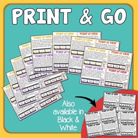 Point Of View Task Cards Beginner Set 1 Print Digital Google Apps