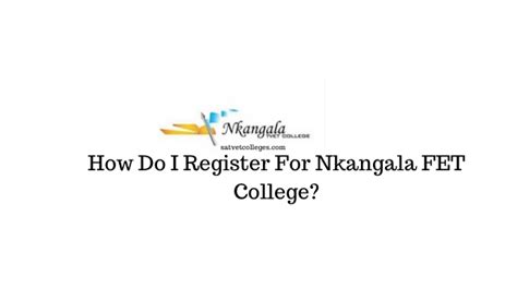 How Do I Register For Nkangala Fet College South African Tvet Colleges