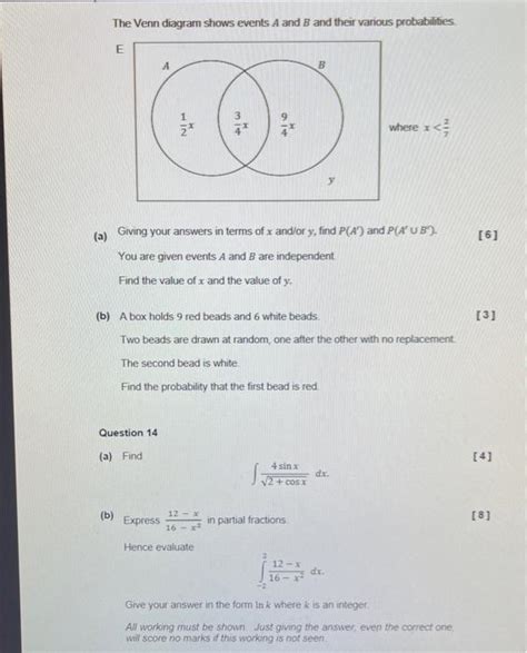 Solved The Venn Diagram Shows Events A And B