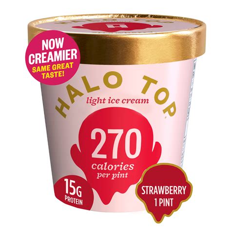 Halo Top Strawberry Light Ice Cream 16 Fl Oz Pint Droneup Delivery