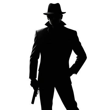 secret agent silhouette images browse  stock  vectors