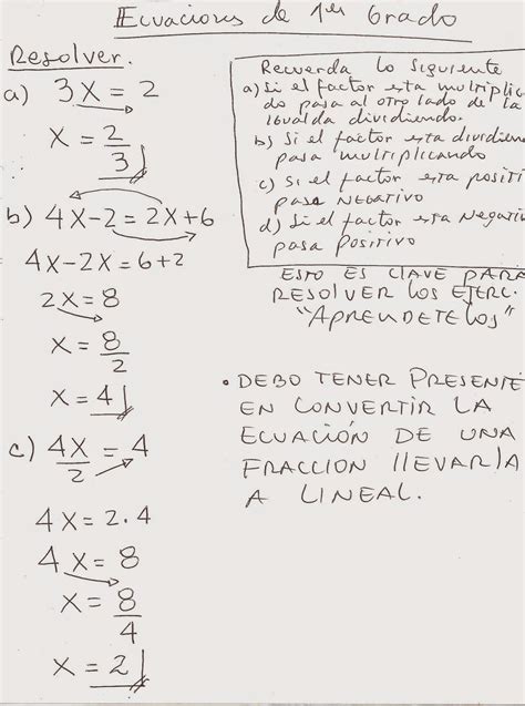 Matematica Facil Ejercicios Resueltos De Ecuaciones De Primer Grado Auditkonten