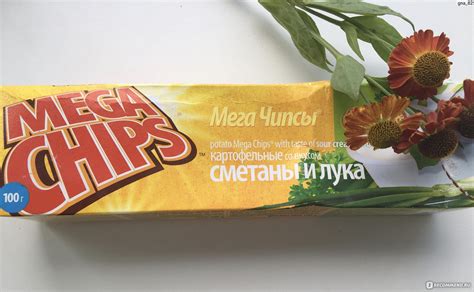 Чипсы картофельные ООО "Белпродукт" Мега Чипсы со вкусом сметаны и лука ...