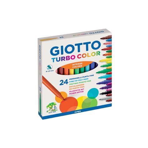 Giotto TURBO COLOR Astuccio 24 Pz Platano Cornici E Colori