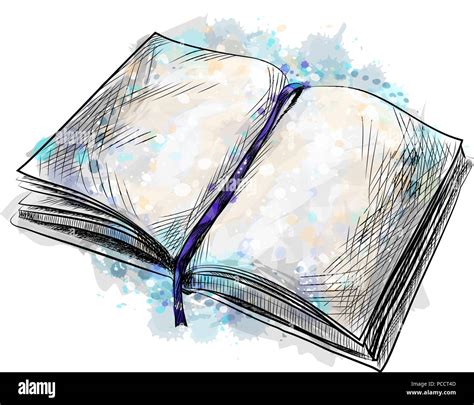 Open Book Hand Drawn Sketch Stock Vector Image Art Alamy