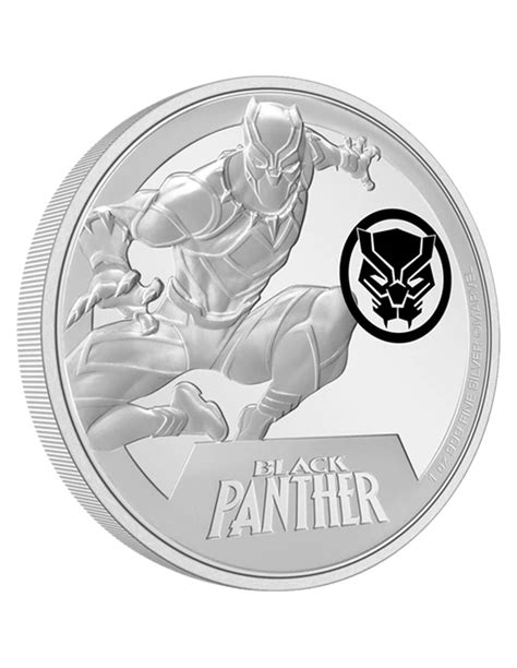 BLACK PANTHER Marvel Classic Superheroes 1 Oz Moneda Plata 2 Niue