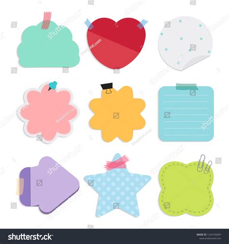 Colorful Reminder Notes Vector Set Stock Vector Royalty Free