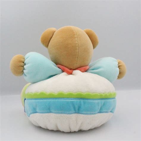 Doudou Ours Boule Bleu Blanc Vert Crocodile Kaloo