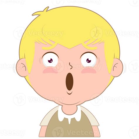 boy surprised face cartoon cute 41734238 PNG