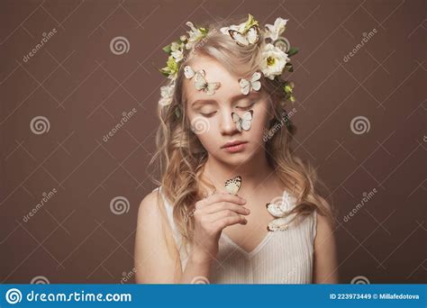 Portrait Of A Gentle Girl In Lingerie Royalty Free Stock Photo