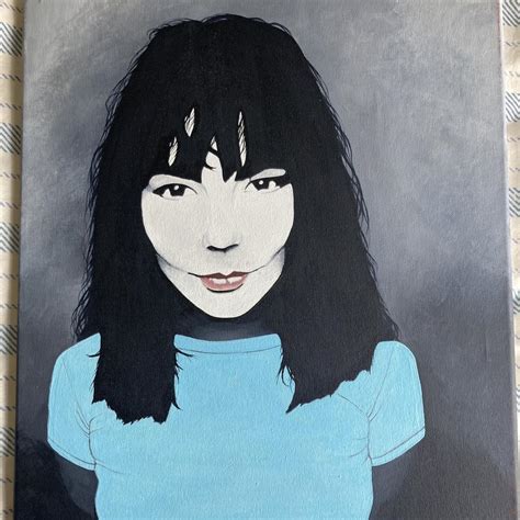 Bjork original artwork in acrylics on canvas Approx... - Depop