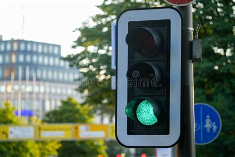 Traffic Light Sign Showing Green Stock Photo - Image of green ...