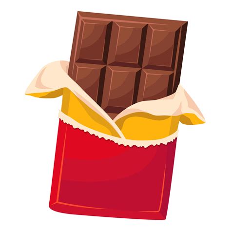 A Chocolate Bar In An Open Wrapper And Foil Vector Illustration On A