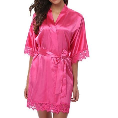 Fashion Hot Women Robe Silk Satin Robes Wedding Bridesmaid Bride Gown Kimono Solid Robe Female