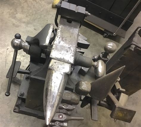 another view, 3 in one Anvil Vice with Foot Hold-Down | Metal working ...