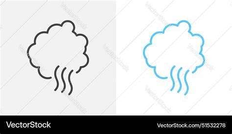 Smoke Icon Set Scent Smell Symbol Fire Hot Steam Vector Image