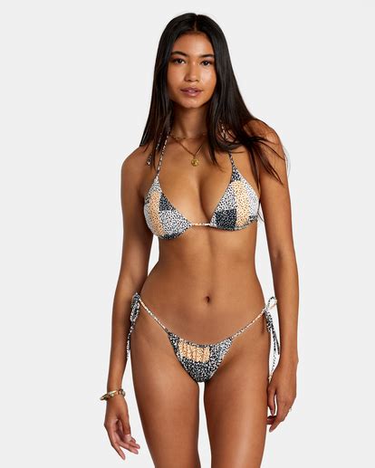 Patchwork Top De Bikini Triangular Para Mujer RVCA