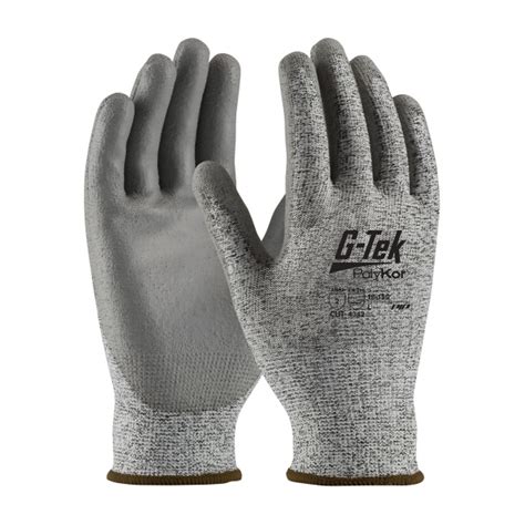 G Tek® Polykor® Pu Coated A2 Cut Safety Gloves Cut Protection Work