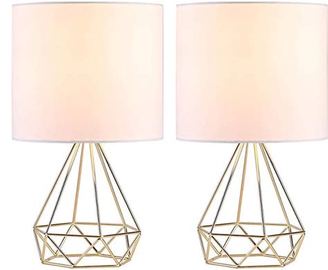 Elegant Gold Table Lamps For Living Room Bedroom Set Of 2