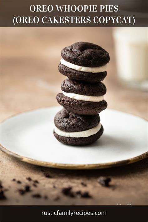 Oreo Whoopie Pies are soft and moist cookies stuffed with fluffy ...