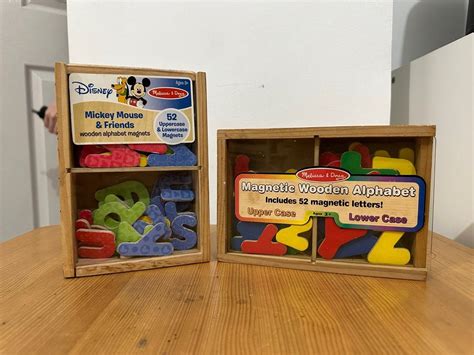 Melissa Doug Wooden Alphabet Magnets In A Box Uppercase And