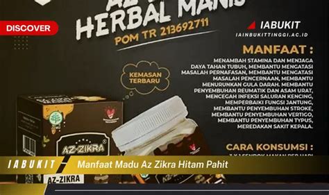 Jarang Diketahui Inilah 7 Manfaat Madu Az Zikra Hitam Pahit Yang Bikin