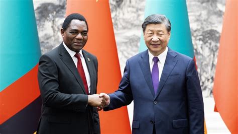 Xi Hichilema Announce Elevation Of China Zambia Ties Cgtn