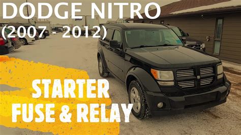 Dodge Nitro STARTER FUSE RELAY LOCATION 2007 2012 YouTube