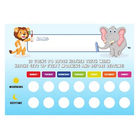 This printable chart makes brushing fun! Use stickers or colorful ...