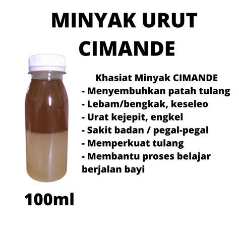 Jual Minyak Urut Cimande Asli Untuk Patah Tulang Keseleo Bengkak Luka