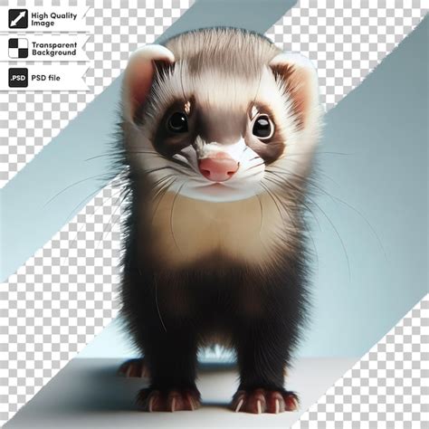 Premium Psd Psd Ferret On Transparent Background