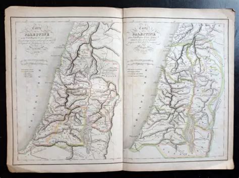 JUDAICA 1838 DELAMARCHE Carte De La Palestine Pour L Intelligence De