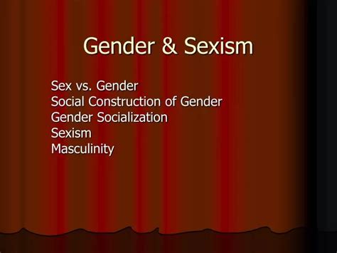 Ppt Gender And Sexism Powerpoint Presentation Free Download Id 1711217