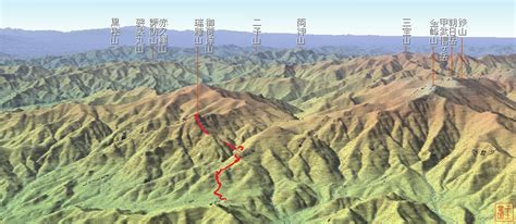 瑞牆山パノラマ展望図GPS登山