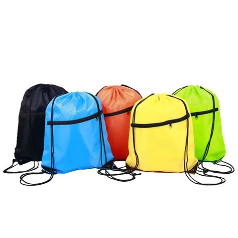 Cheap String Backpack Waterproof Polyester Customized Drawstring