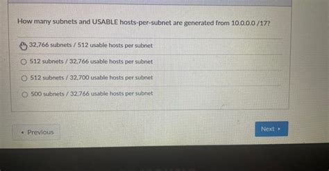 Solved How Many Subnets And USABLE Hosts Per Subnet Are Chegg