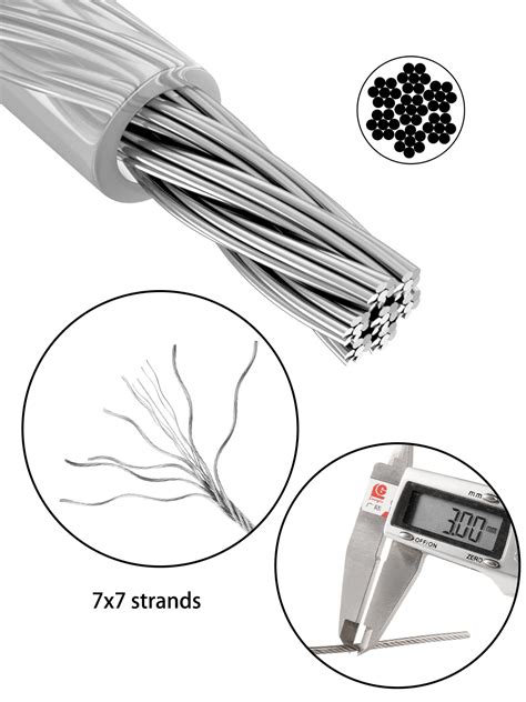 Tootaci Mm Stainless Steel Wire M Steel Cable Kit For Fence Wire