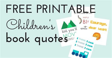 Free Printable Children's Book Quotes - Jules & Co