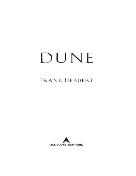 Solution Dune Frank Herbert Studypool