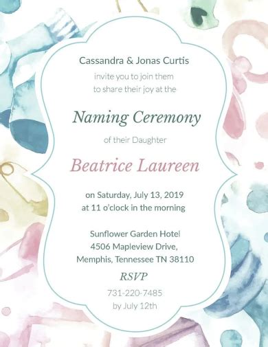 FREE 16+ Naming Ceremony Invitation Samples & Templates in PSD, PDF ...