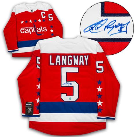 Rod Langway Washington Capitals Autographed Signed Retro Alt Fanatics ...