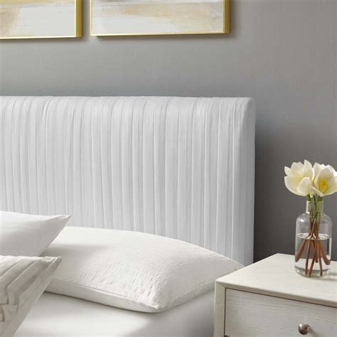 Peyton Performance Velvet King Platform Bed Velvet White 23241