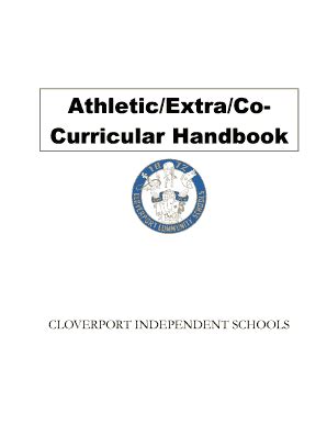 Fillable Online Athletic Extra Co Curricular Handbook Fax Email Print