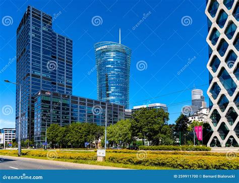 Wola Business District With Generation Park And Spire At Prosta And