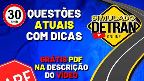 Simulado Do Detran Quest Es Comentadas Da Prova Te Rica Youtube