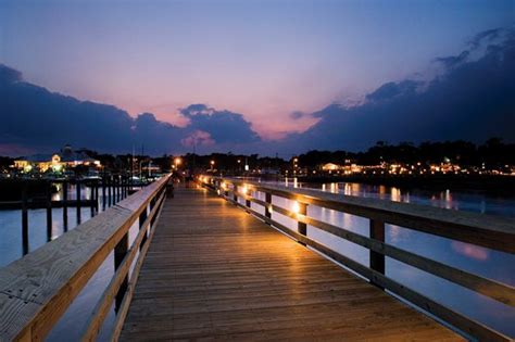 Evening Lights At The Marshwalk In Murrells Inlet Sc Myrtle Beach