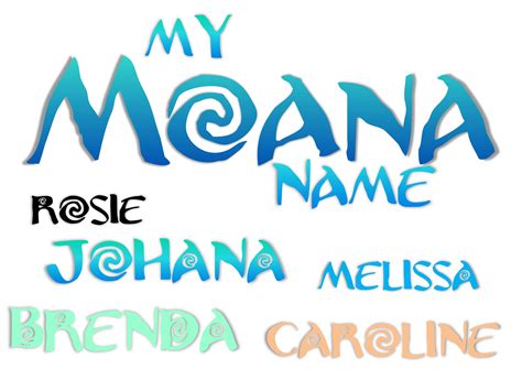 My Moana name png files. transparent background.