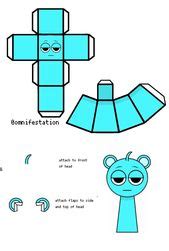 Sprunki Papercraft In 2024 Paper Doll Template Paper Crafts Fun