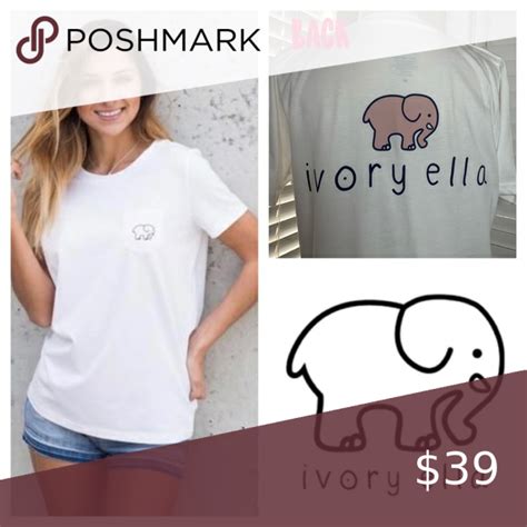 Ivory Ella Soft White Signature Tee Elephant Shirt Elephant Shirt