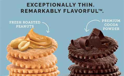 Deweys Bakery Peanut Butter And Brownie Crisp Moravian Style Thin Cookies Duo Pack